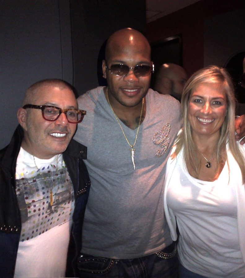 Leland and Lise with their friend Flo Rida